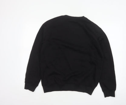 PrettyLittleThing Men’s Black M Crew Neck Pullover Fleece Sweatshirt