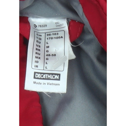 Decathlon Women’s Red UK 12 Quilted Puffer Jacket Zip Pockets