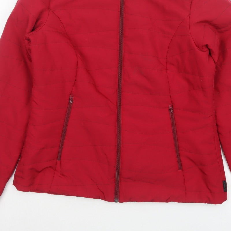 Decathlon Women’s Red UK 12 Quilted Puffer Jacket Zip Pockets
