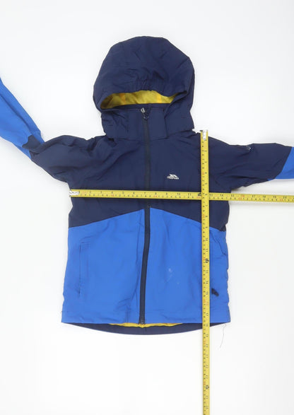 Trespass Boys Blue 7-8 Years Ski Jacket Waterproof Hooded TP50