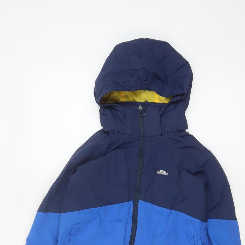 Trespass Boys Blue 7-8 Years Ski Jacket Waterproof Hooded TP50