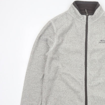 Weird Fish Men’s Grey Fleece Full Zip Stand-Up Collar Jacket M