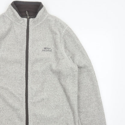 Weird Fish Men’s Grey Fleece Full Zip Stand-Up Collar Jacket M