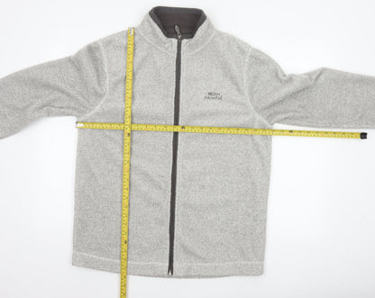 Weird Fish Men’s Grey Fleece Full Zip Stand-Up Collar Jacket M