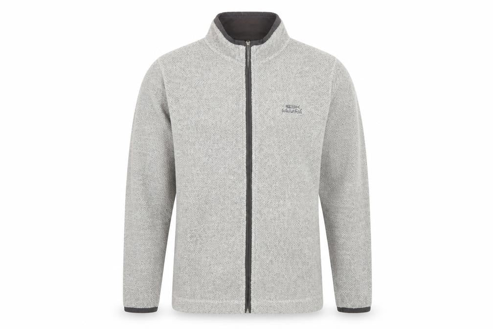 Weird Fish Men’s Grey Fleece Full Zip Stand-Up Collar Jacket M