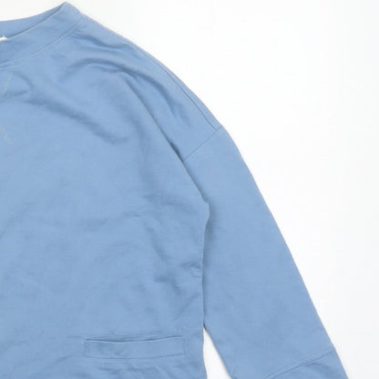 Mistral Women’s Blue Size 12 Cotton Long Sleeve Pocket Jersey Top