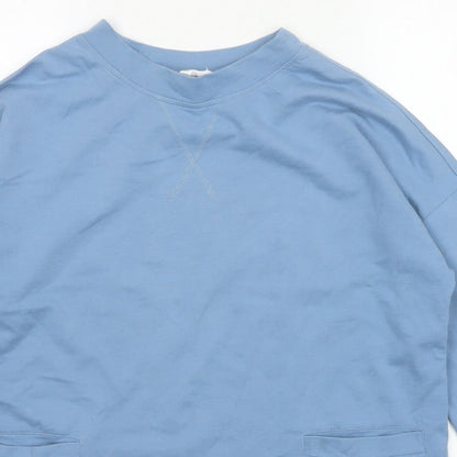Mistral Women’s Blue Size 12 Cotton Long Sleeve Pocket Jersey Top