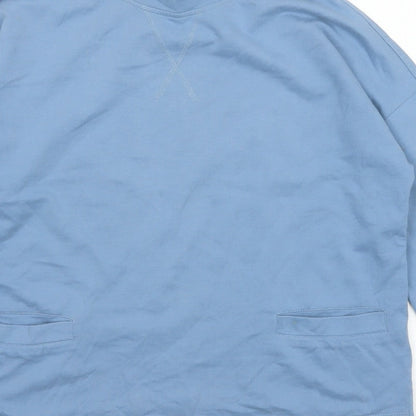 Mistral Women’s Blue Size 12 Cotton Long Sleeve Pocket Jersey Top