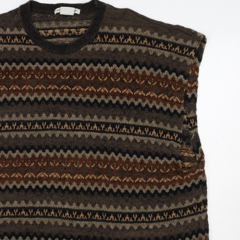 Knightsbridge Men’s Multicoloured XL Fair Isle Knit Sweater Vest