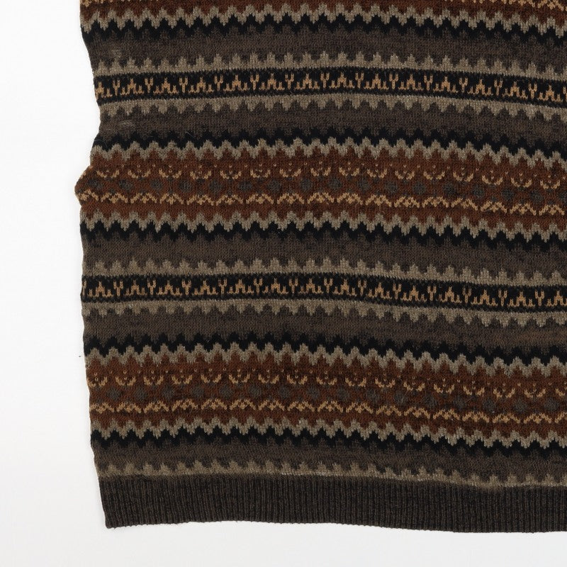 Knightsbridge Men’s Multicoloured XL Fair Isle Knit Sweater Vest