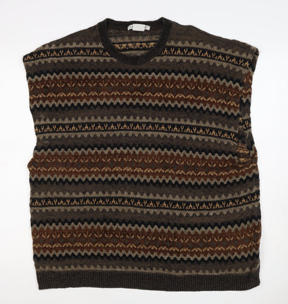 Knightsbridge Men’s Multicoloured XL Fair Isle Knit Sweater Vest