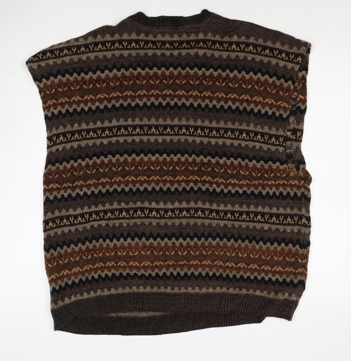 Knightsbridge Men’s Multicoloured XL Fair Isle Knit Sweater Vest