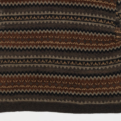 Knightsbridge Men’s Multicoloured XL Fair Isle Knit Sweater Vest