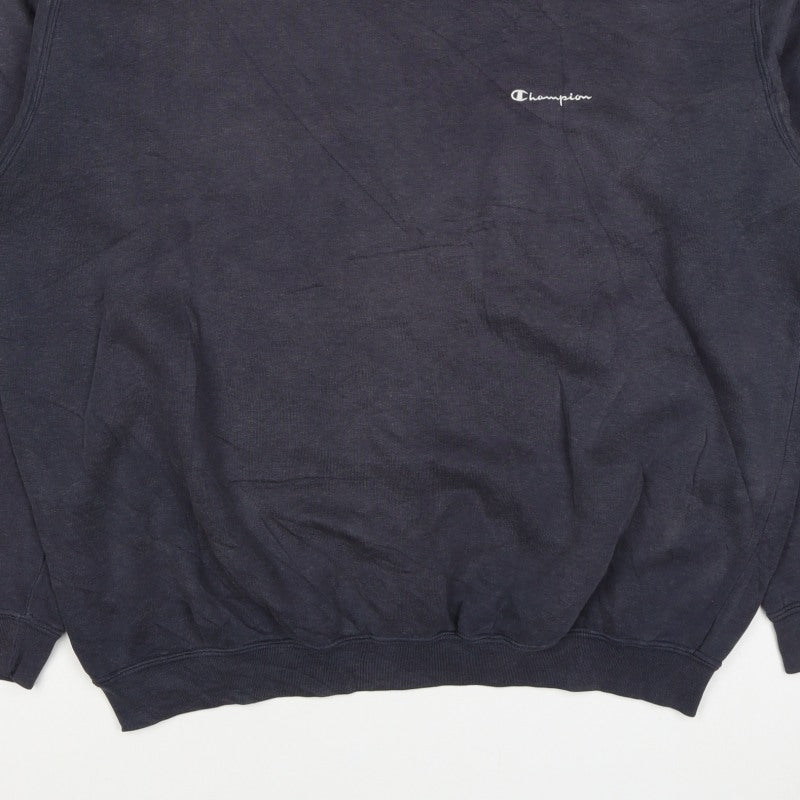 Champion Men Blue XL Vintage Crew Neck Logo Pullover Sweatshirt