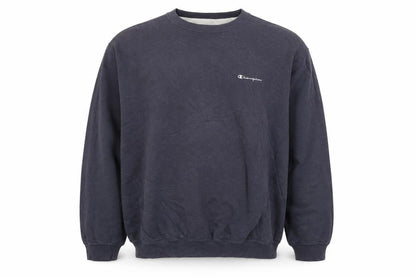 Champion Men Blue XL Vintage Crew Neck Logo Pullover Sweatshirt