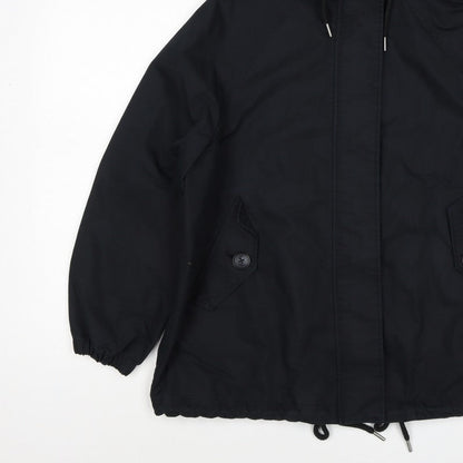 Marks and Spencer Women Black S Stormwear Hooded Parka Rain Jacket