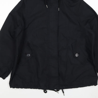 Marks and Spencer Women Black S Stormwear Hooded Parka Rain Jacket