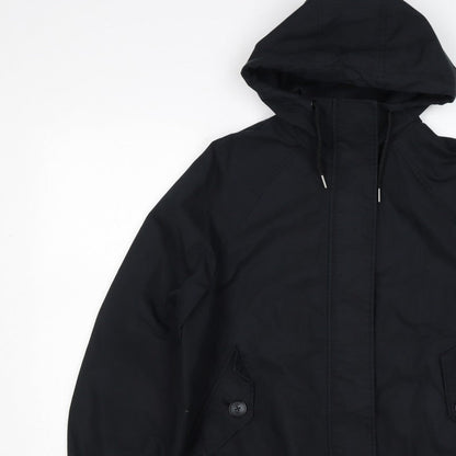 Marks and Spencer Women Black S Stormwear Hooded Parka Rain Jacket