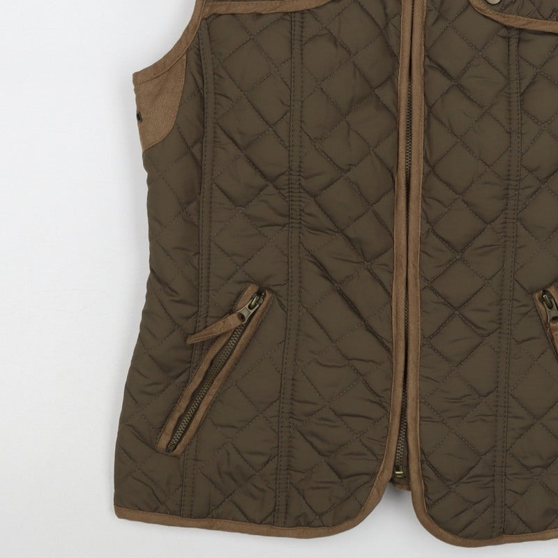 Atmosphere Women Green UK 12 Quilted Padded Gilet Waistcoat Full Zip