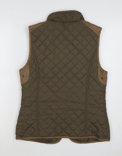Atmosphere Women Green UK 12 Quilted Padded Gilet Waistcoat Full Zip