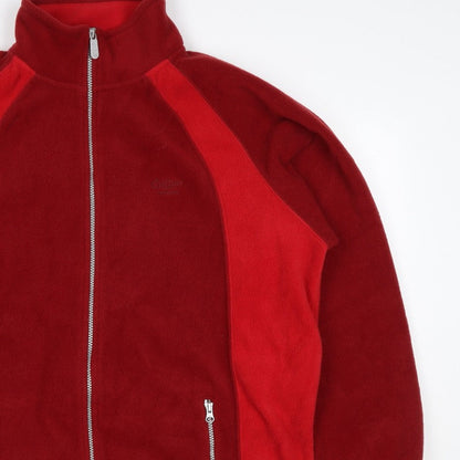Cotton Traders Men's Red XL Fleece Full Zip Jacket Zipped Pockets