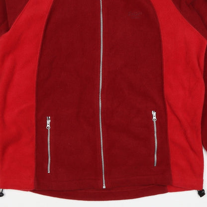 Cotton Traders Men's Red XL Fleece Full Zip Jacket Zipped Pockets