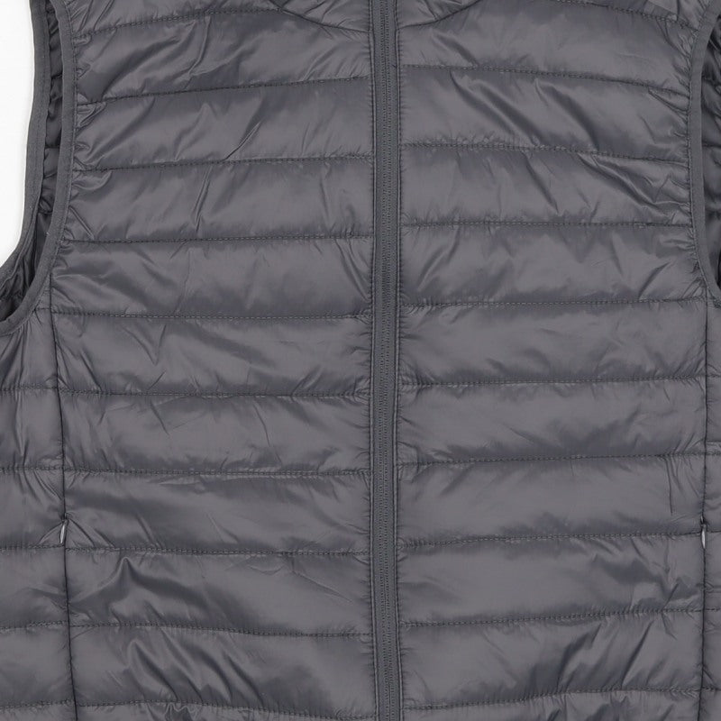 Brave Soul Men Grey M Quilted Puffer Gilet Padded Full Zip Waistcoat
