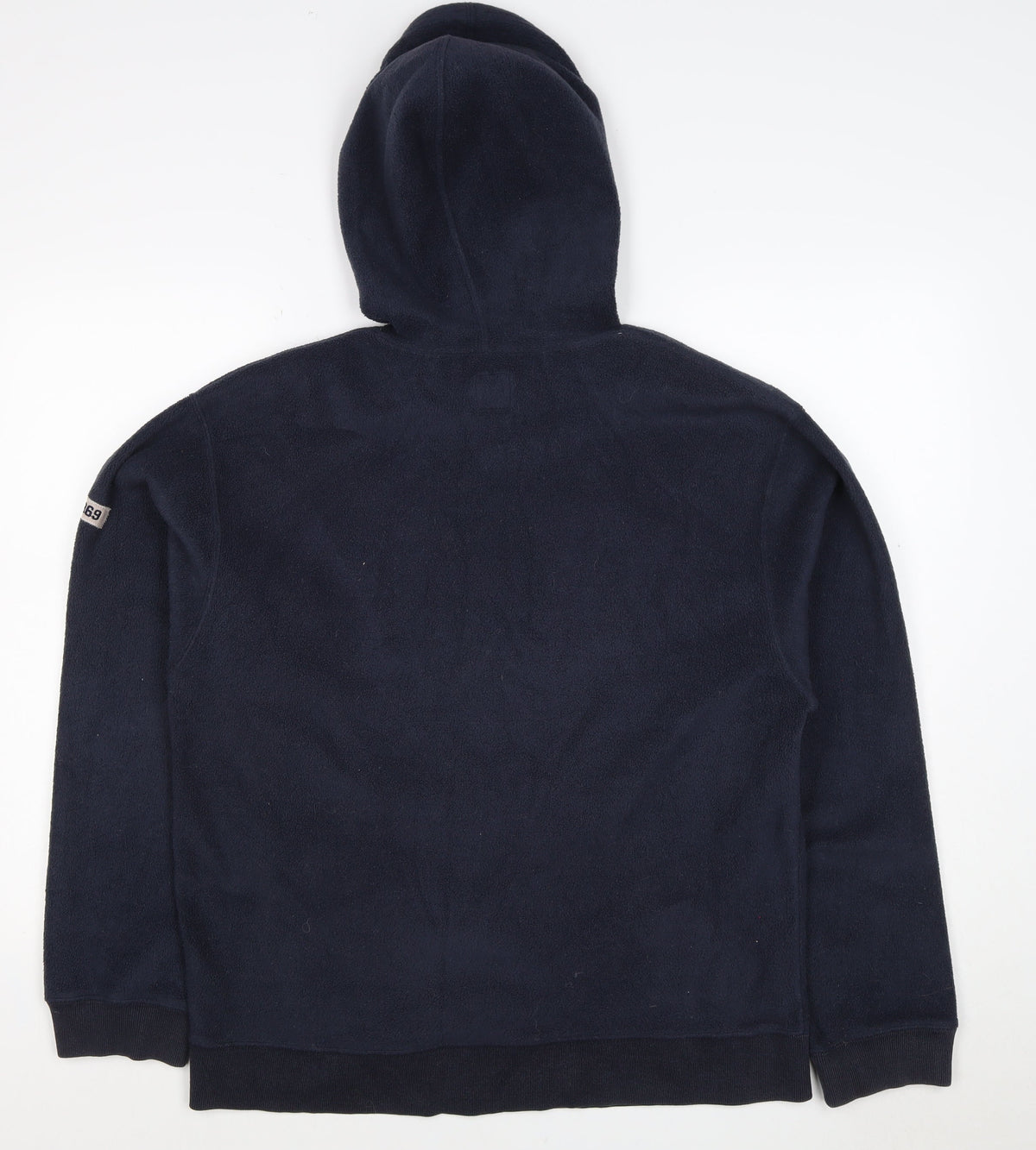 GAP Mens Blue M Fleece Pullover Hoodie Logo Pocket
