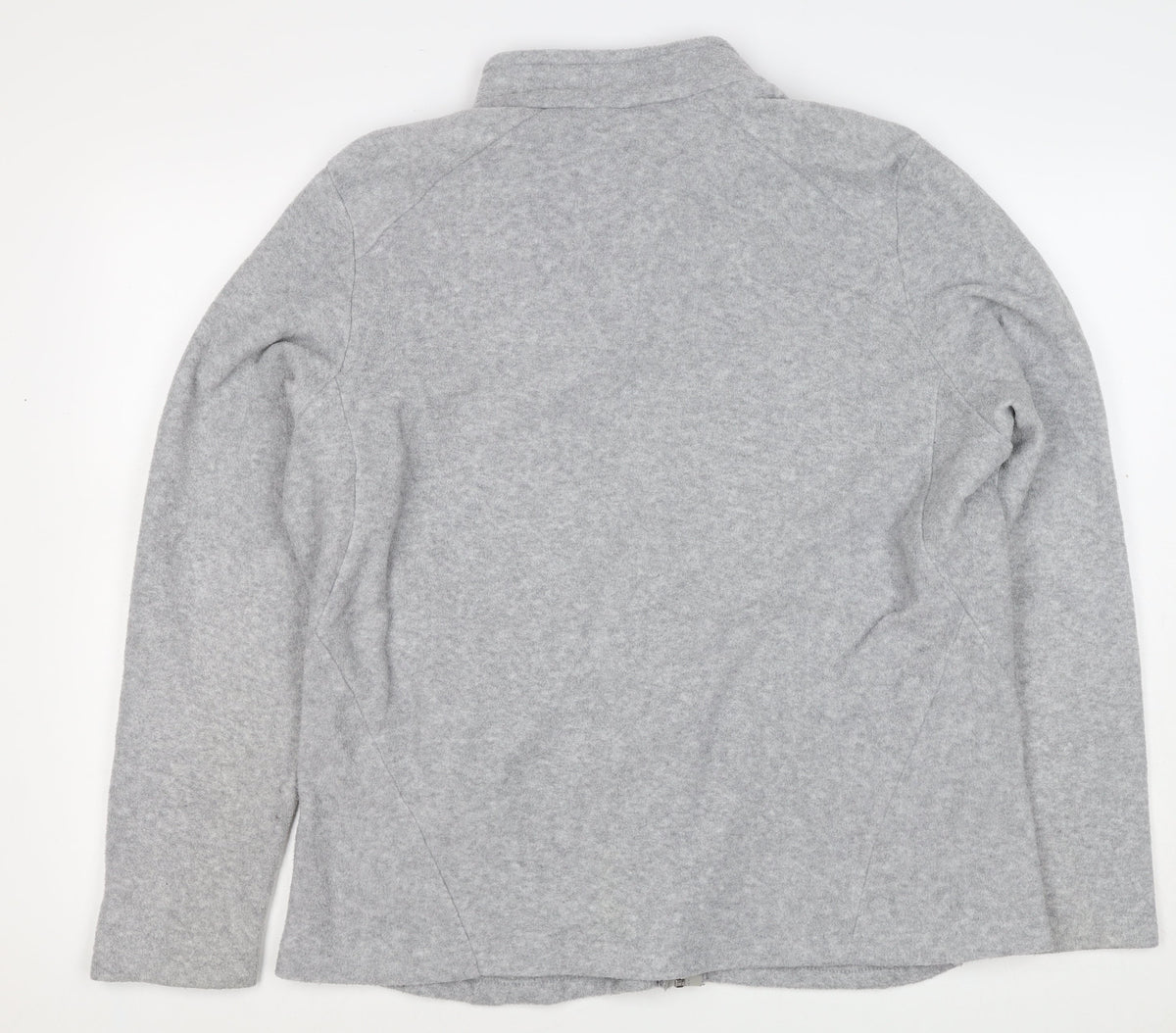Quechua Men Grey 2XL Fleece Full Zip Hiking Jacket