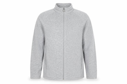 Quechua Men Grey 2XL Fleece Full Zip Hiking Jacket