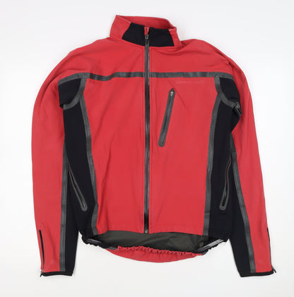 Endura Men’s Red Black M Cycling Windbreaker Full Zip Jacket