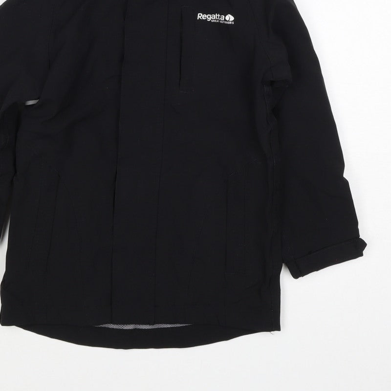 Regatta Boys Black 3-4 Years Hooded ISOtex Waterproof Softshell Jacket