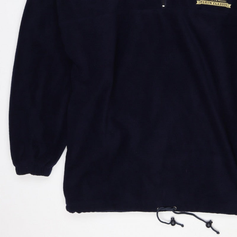 Result Men’s Blue L 1/4 Zip Fleece Sweatshirt Glen Moray Logo