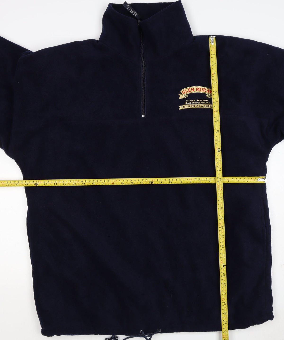 Result Men’s Blue L 1/4 Zip Fleece Sweatshirt Glen Moray Logo