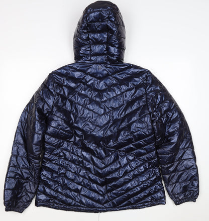 Mountain Warehouse Women’s Blue UK 14 Hooded Quilted Puffer Jacket