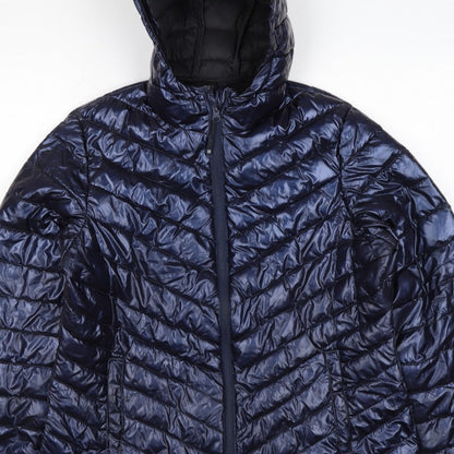 Mountain Warehouse Women’s Blue UK 14 Hooded Quilted Puffer Jacket