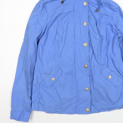 Mantaray Women’s Blue UK 12 Hooded Anorak Jacket Floral Lined
