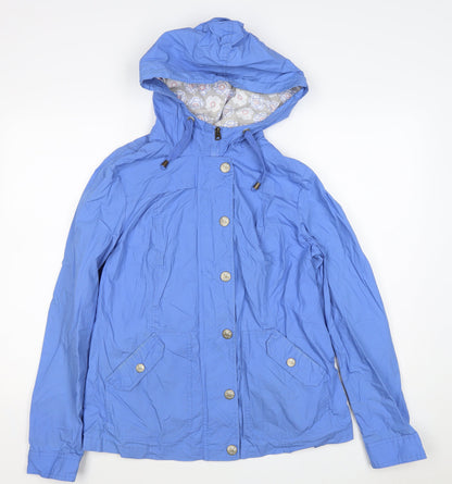 Mantaray Women’s Blue UK 12 Hooded Anorak Jacket Floral Lined