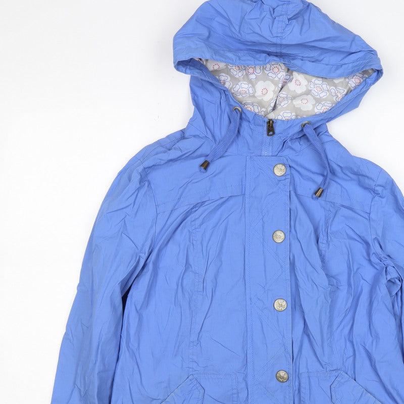 Mantaray Women’s Blue UK 12 Hooded Anorak Jacket Floral Lined