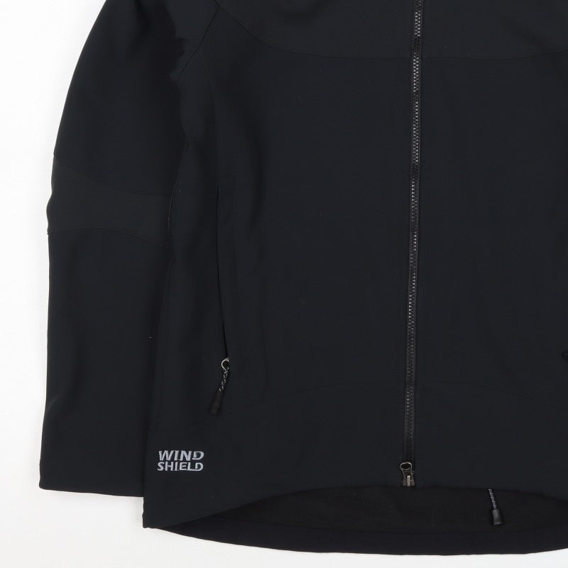 HiMountain Men's Black M Softshell Windproof Full Zip Hiking Jacket
