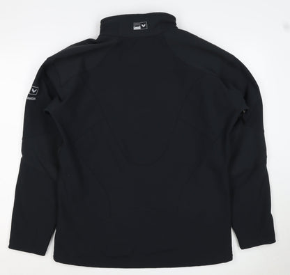 HiMountain Men's Black M Softshell Windproof Full Zip Hiking Jacket