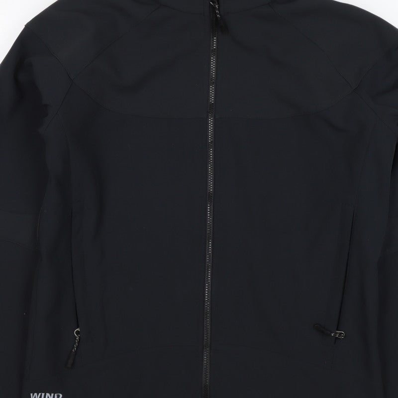 HiMountain Men's Black M Softshell Windproof Full Zip Hiking Jacket