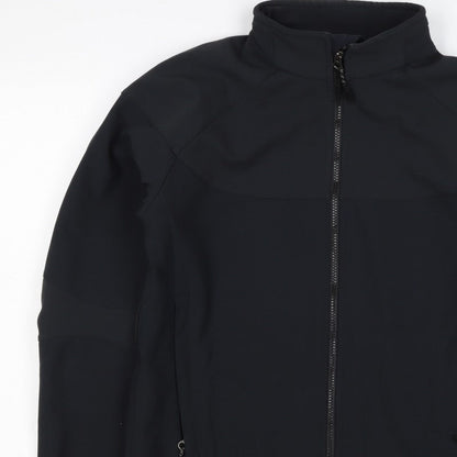 HiMountain Men's Black M Softshell Windproof Full Zip Hiking Jacket