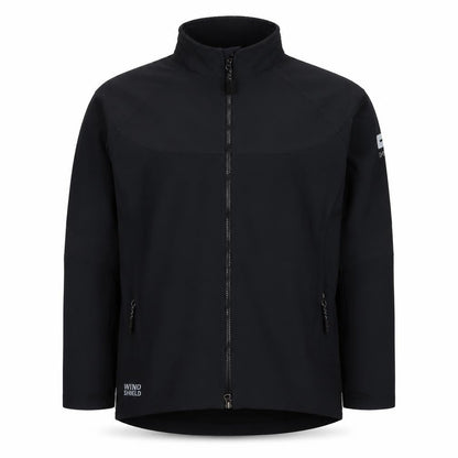 HiMountain Men's Black M Softshell Windproof Full Zip Hiking Jacket
