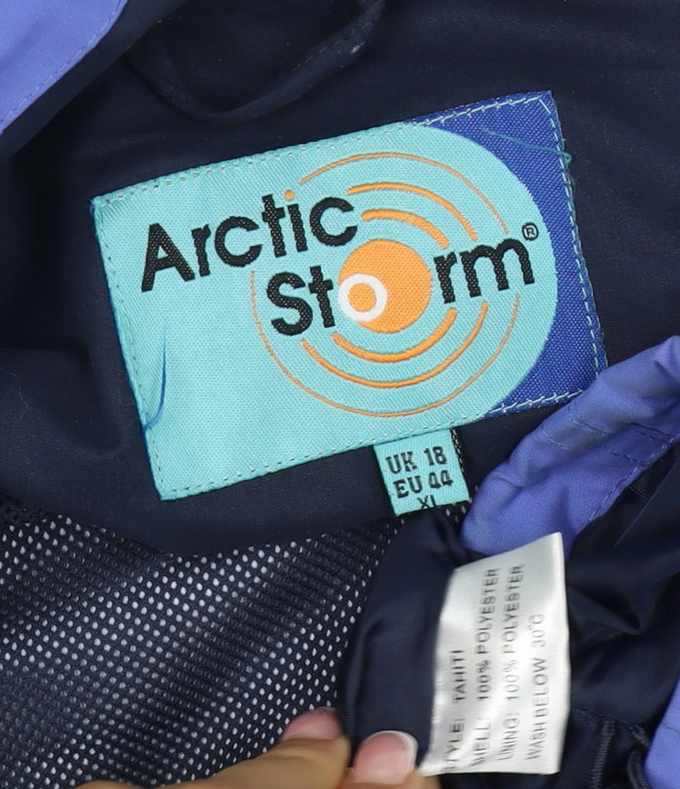 Arctic Storm Women’s Blue UK 18 Long Hooded Ski Jacket