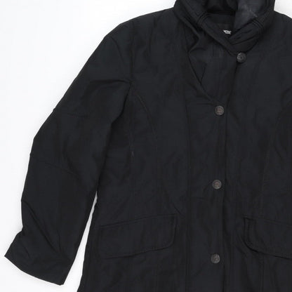 Gerry Weber Women’s Black UK 12 Hooded Padded Button Coat