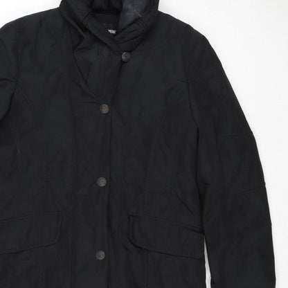 Gerry Weber Women’s Black UK 12 Hooded Padded Button Coat