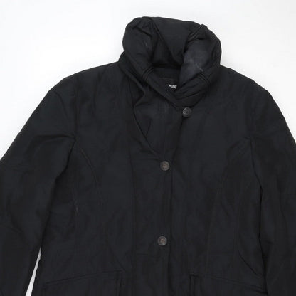 Gerry Weber Women’s Black UK 12 Hooded Padded Button Coat