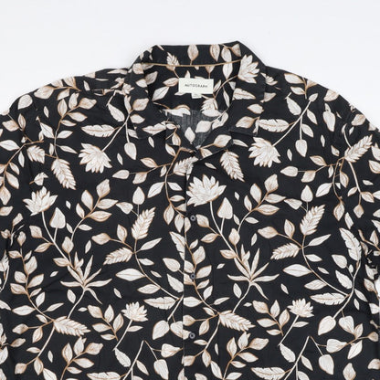 Autograph Men’s Black Floral Short Sleeve Button-Up Shirt 3XL