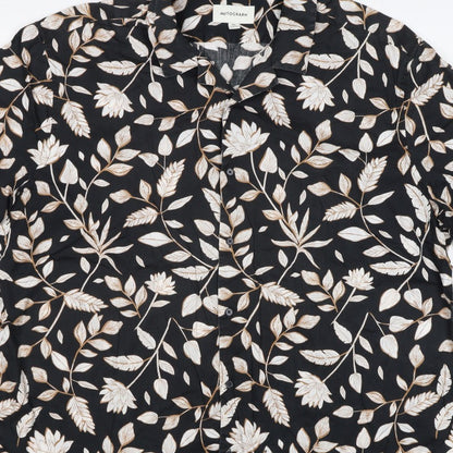 Autograph Men’s Black Floral Short Sleeve Button-Up Shirt 3XL